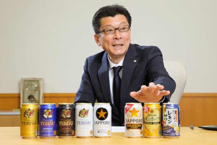 「いろいろな選択肢を増やしてチャレンジしていきたい」と話す野瀬裕之・サッポロビール社長