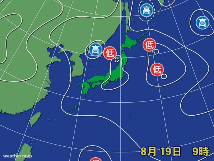 上空に強い寒気を伴う低気圧の南東側はゲリラ豪雨に注意！