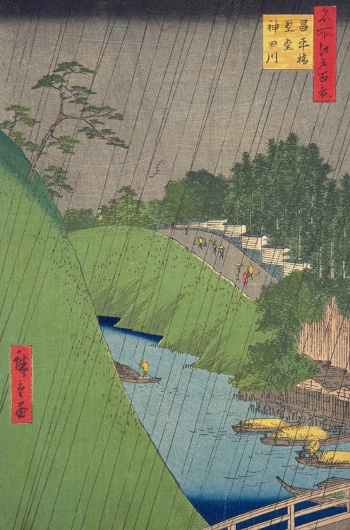 歌川広重『名所江戸百景　昌平橋聖堂神田川』1857年（写真／国立国会図書館）