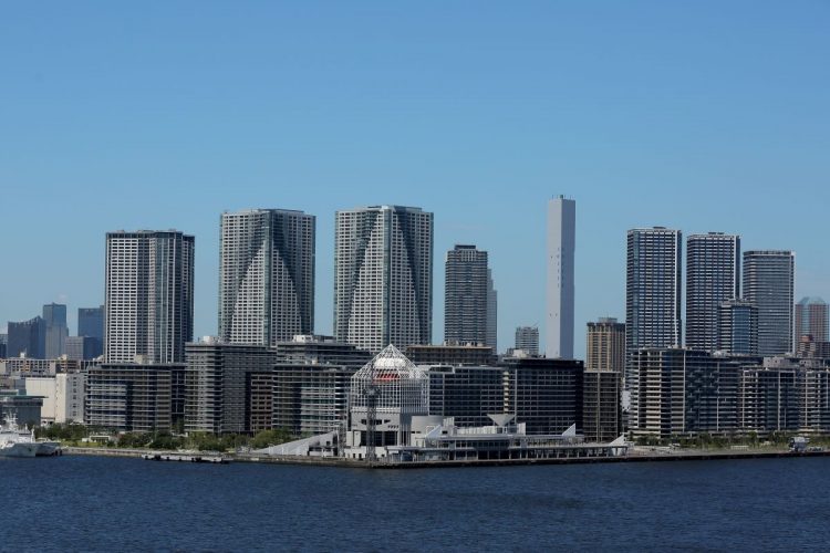 東京都中央区（晴海、勝ちどき、月島方面）のタワマン群（時事通信フォト）