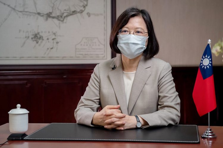 日本からのワクチン支援に謝意を述べる蔡英文・台湾総統（時事通信フォト）