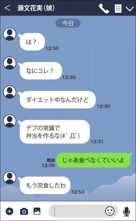 家族間でもマナーを忘れてはならない（取材した事実をもとに編集部で一部改変して作成）