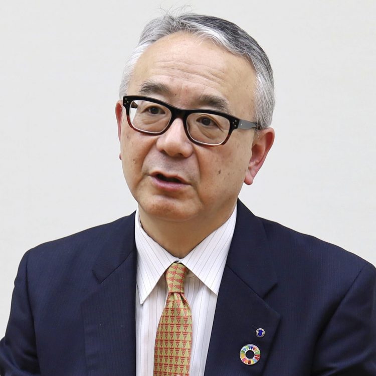 塩野義製薬の手代木社長（写真／共同通信社）