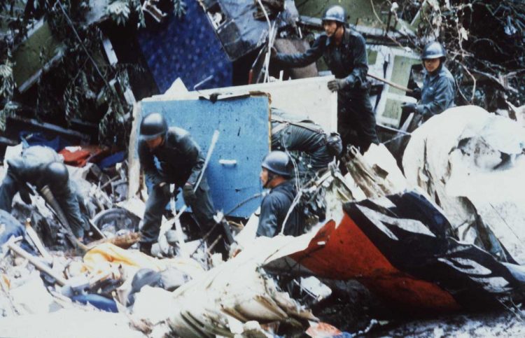 1985年の日航ジャンボ機墜落事故（写真／時事通信社）
