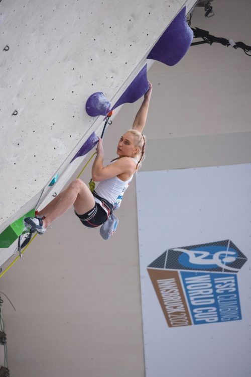 スポーツクライミング・女子複合　スロヴェニアのヤンヤ・ガンブレット（写真＝Marco Kost/Getty Images）