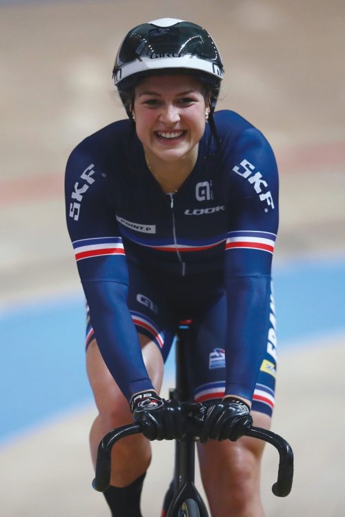 自転車競技・女子スプリント　フランスのマチルド・グロ（写真＝Dean Mouhtaropoulos/Getty Images）