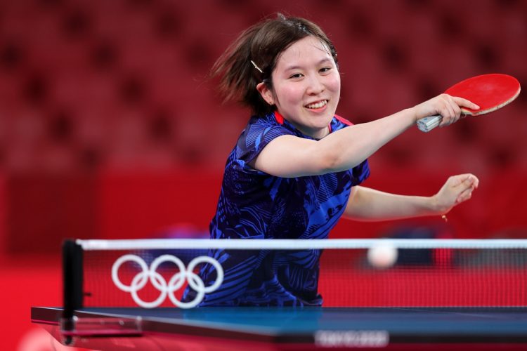 ストレートで勝利し決勝に進んだ平野美宇選手（写真／AFLO）