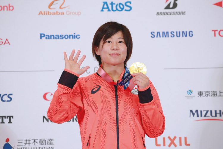 レスリング・フリー女子53kg級で金メダル獲得の向田真優
（写真／日本雑誌協会代表撮影： 高原由佳）