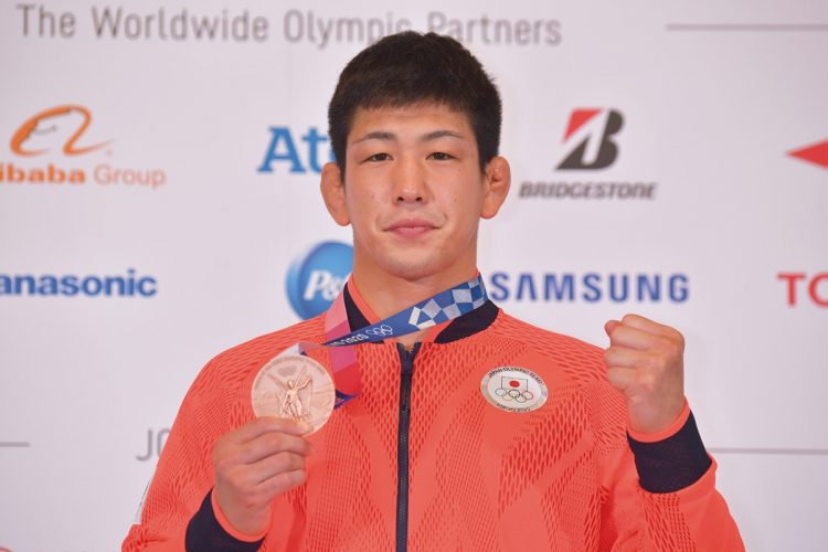 レスリング・グレコローマン男子77kg級　で銅メダルを獲得した屋比久翔平（写真／日本雑誌協会代表撮影： 椎野充）
