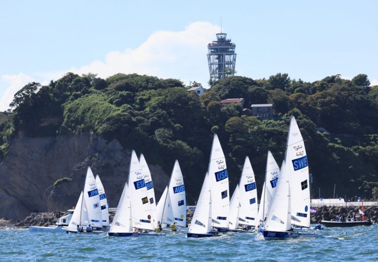 東京五輪ではヨットの競技会場となった神奈川・江ノ島（時事通信フォト）