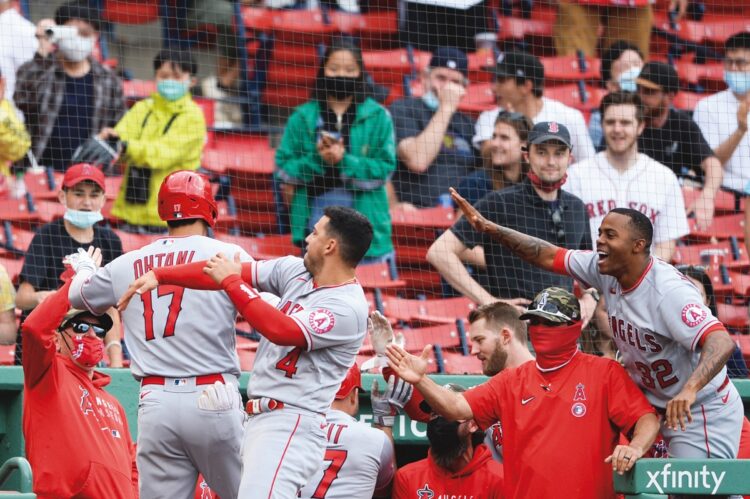 5月16日のレッドソックス戦。3番DHで出場（Getty Images）