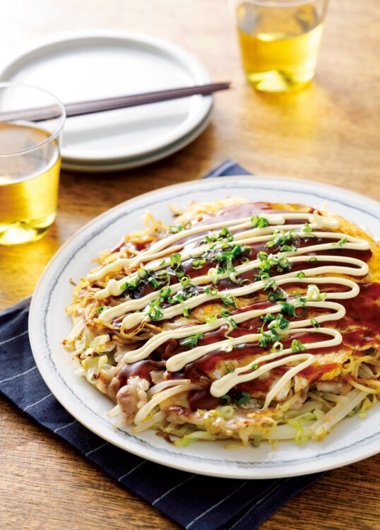 岸田家のお好み焼きの作り方を紹介