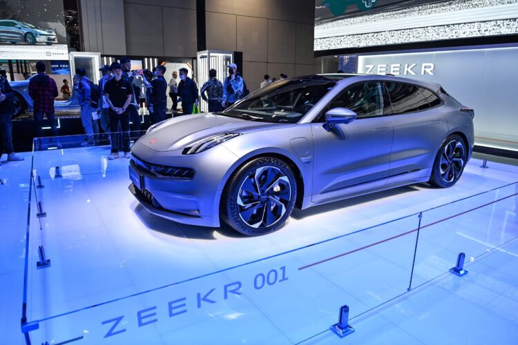 日本電産の「E-アクスル」が採用された中国大手自動車メーカーの新型EV（写真／AFP＝時事）