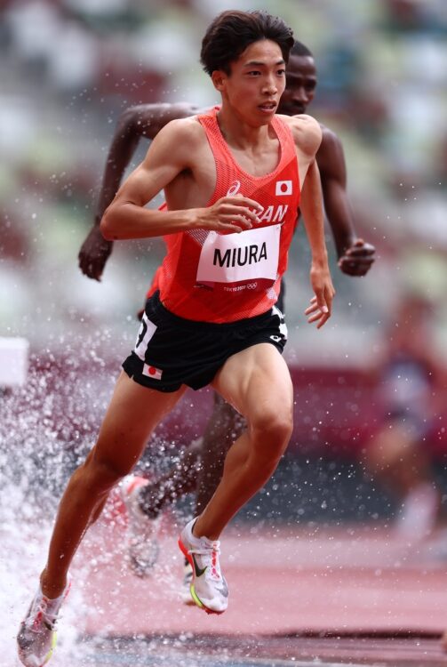 箱根2区でヴェイパーフライを履いた三浦龍司選手はオリンピアン（写真は五輪3000m障害出場時。JMPA）