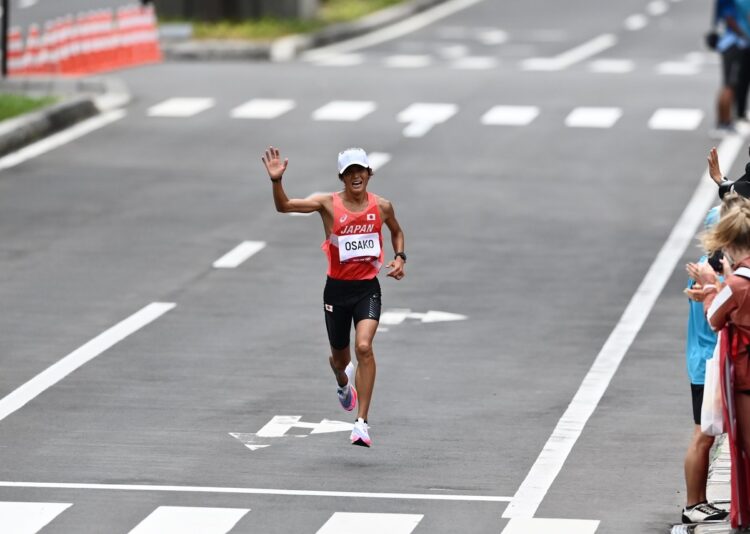 真夏の激闘を繰り広げた大迫選手もかつては箱根路で話題をさらった。靴はヴェイパー（写真／JMPA）