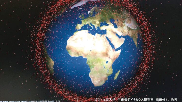 1950年代には地球の周囲にデブリは存在しなかったというが、現在は増え続ける一方だ（写真提供／アストロスケール）