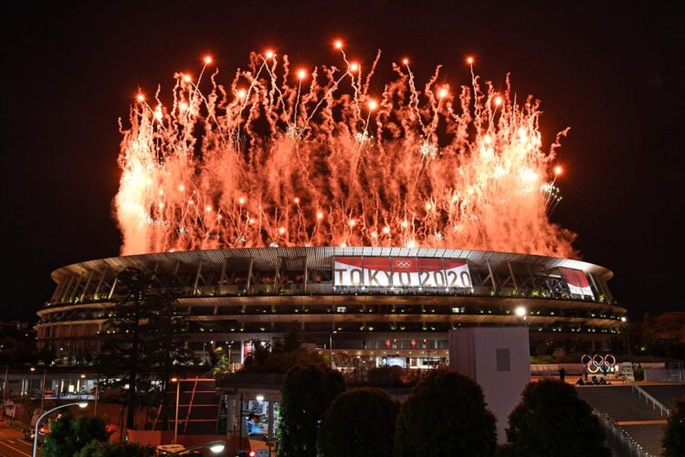 東京五輪の開会式（時事通信フォト）
