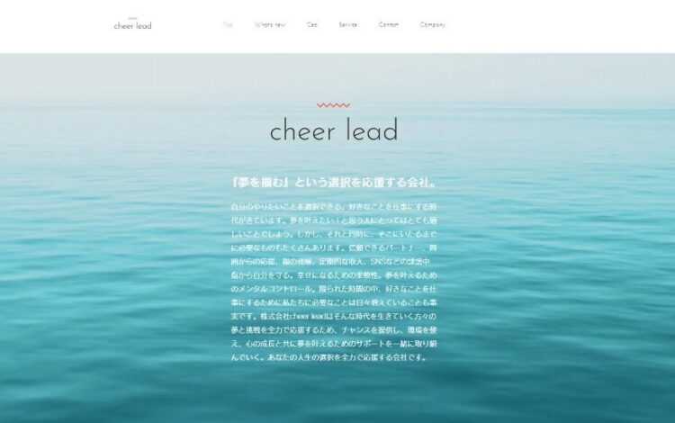 小阪さんが社長を務める「チアリード」の公式ＨＰ