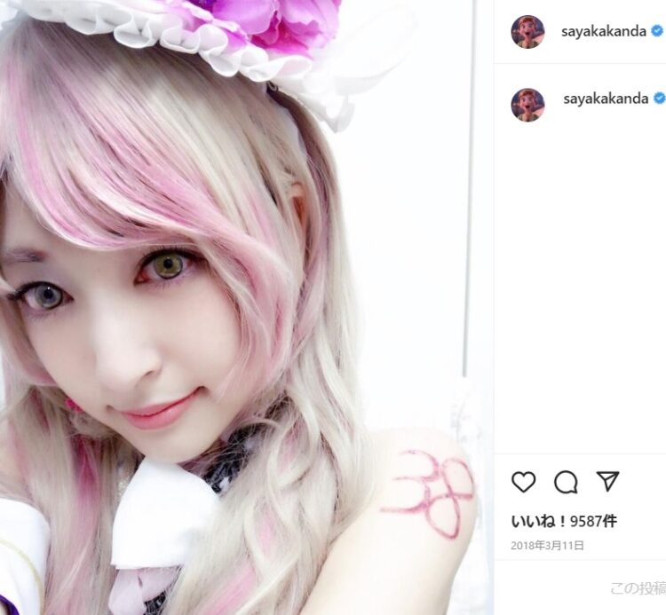 アニメやコミック好きだった沙也加さんは、自身のインスタグラムでコスプレ衣装姿を披露することもあった