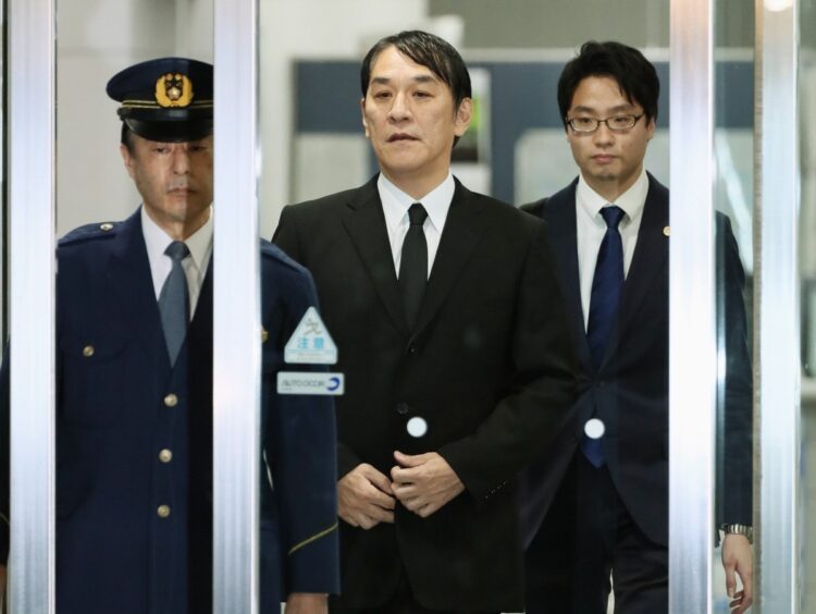 2019年4月、保釈されたピエール瀧被告(時事通信フォト)