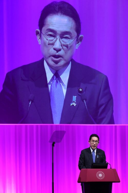 岸田首相はどう思っているのか（写真は3月の党大会時）