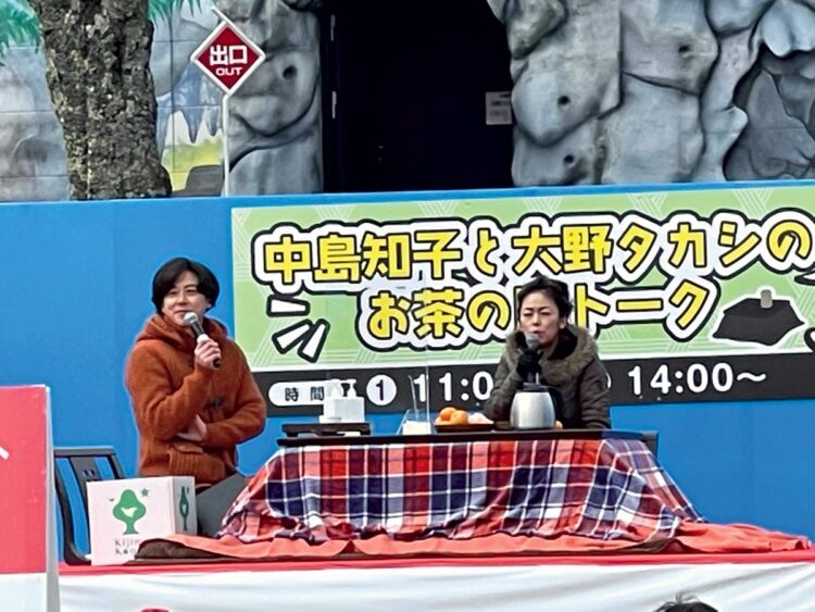 別府市「城島高原パーク」でのイベント風景。後半は雪も舞う寒波のなかで開催された