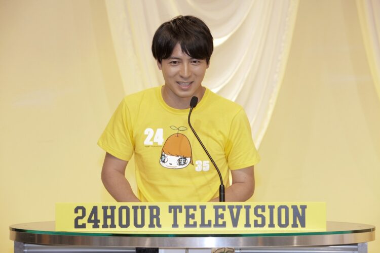 2012年、24時間テレビでの桝太一アナ（時事通信フォト）