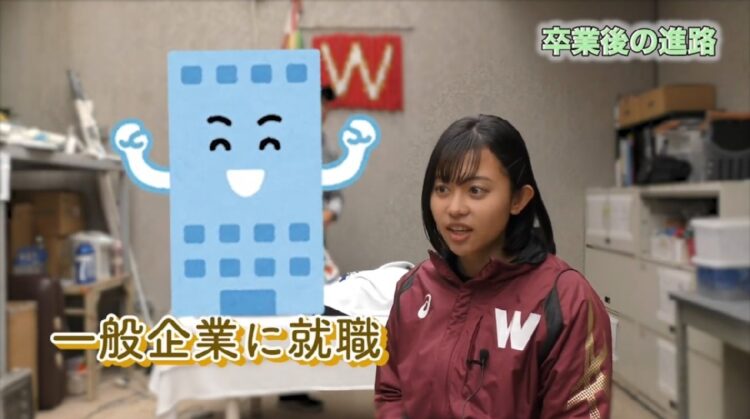 フジテレビに入社した松崎涼佳アナ（写真は早稲田大学競走部の公式YouTubeより）