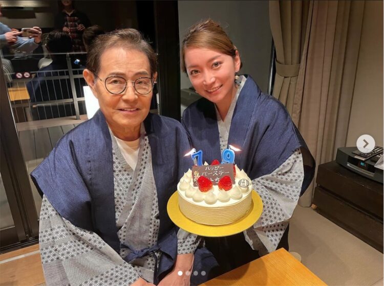 夫の誕生日を祝う