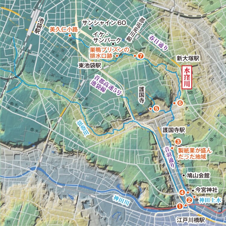 水窪川 ※地図制作/本田創(電子国土web〈地理院地図〉を加工)