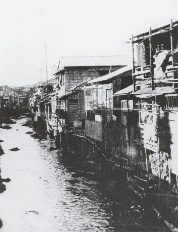 渋谷駅付近の渋谷川　大正10（1921）年頃