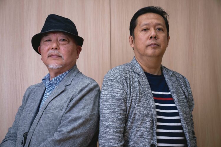 作家・皆神龍太郎氏（左）とオカルト研究家・山口敏太郎氏が対談（撮影／藤岡雅樹）