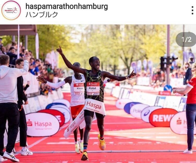 同日に開かれたハスパマラソン・ハンブルグでは、C・コツト選手がアシックス史上最高の2時間4分47秒で走った