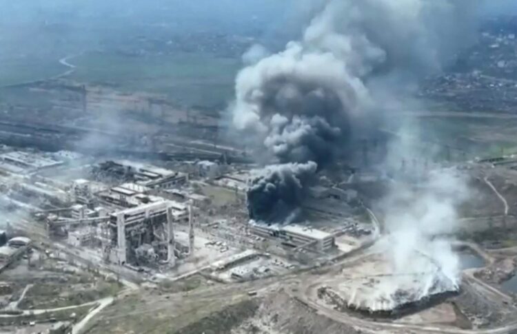 5月11日　マリウポリ　アゾフスタル製鉄所（写真／AFP＝時事）