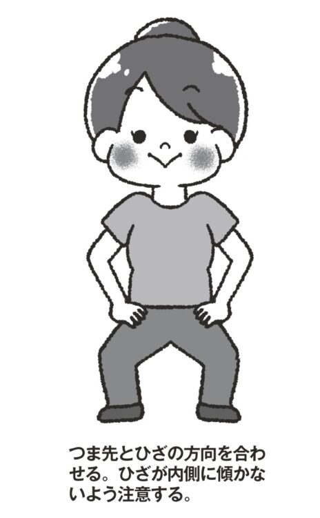 スクワットで下半身を鍛える。血の巡りが良くなる