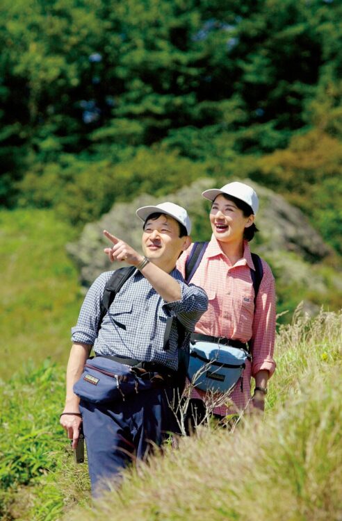 2002年9月 大菩薩嶺(山梨県)ご登山(時事通信フォト)