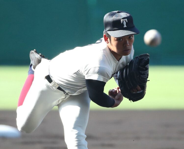 マウンド上での気迫溢れる姿（時事通信フォト）