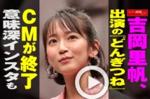 【動画】吉岡里帆、出演の『どんぎつね』CMが終了　意味深インスタも