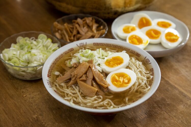 羊の骨で出汁をとったラーメン