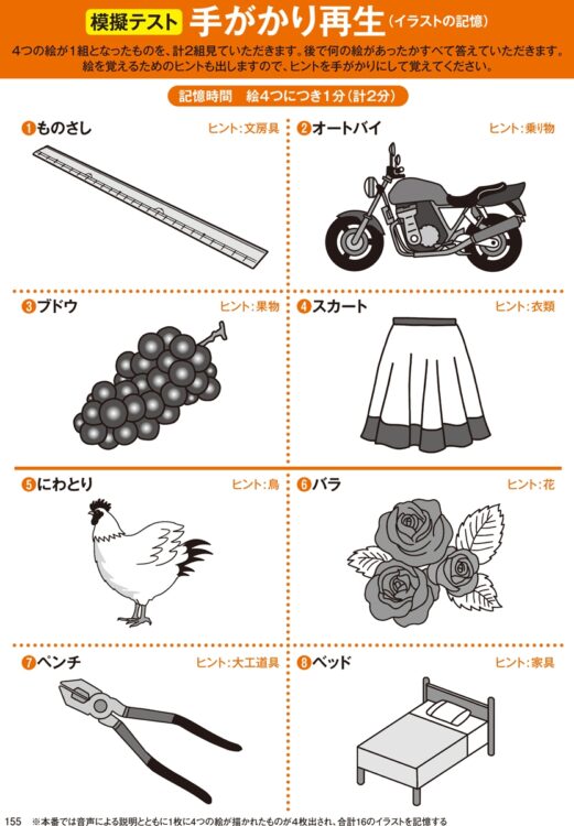 模擬テスト「手がかり再生」