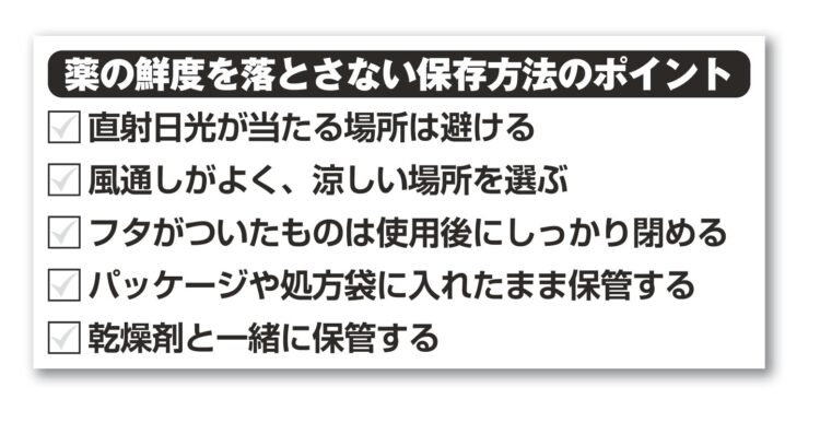 薬の鮮度を落とさない保存方法のポイント