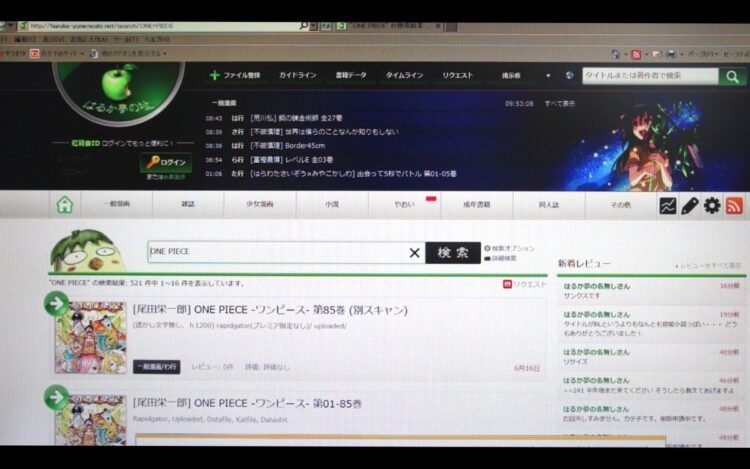 著作物のデータを蔵置したサイトに利用者を誘導するリンクを集めて掲載したリーチサイト『はるか夢の址』。2019年、国内在住の運営者に実刑判決が出た（時事通信フォト）