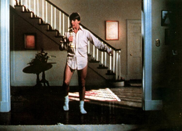 ワイシャツにブリーフ姿で踊るシーンが話題の映画『卒業白書』（1983年）。ゴールデングローブ賞主演男優賞にノミネートされた（共同通信社）