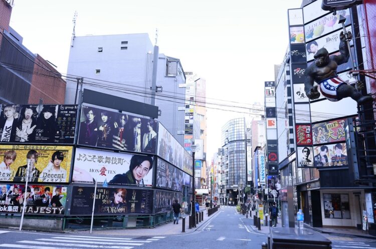 現在も大きく掲げられる歌舞伎町のさまざまな店舗の看板