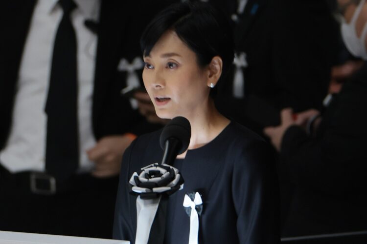 国葬の司会をつとめたフジテレビ・島田彩夏アナ（写真／JMPA）