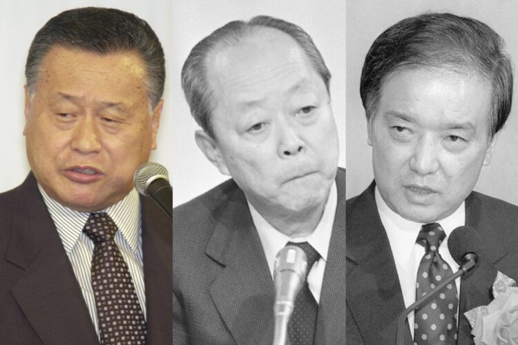 岸田内閣と過去の短命政権との共通点は？（右から海部俊樹氏、宮沢喜一氏、森喜朗氏／時事通信フォト）