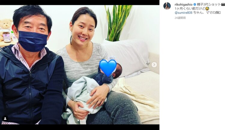 楽し気な家族写真で溢れる石田ファミリーのSNS（東尾理子のインスタより）