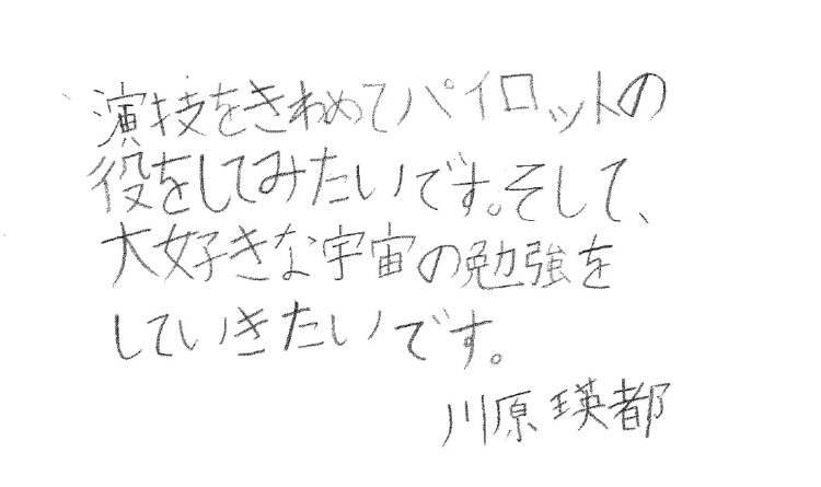 手書きコメント