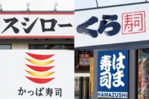 どこが一番おいしい? スシロー、くら寿司、はま寿司、かっぱ寿司、4社共通の定番ネタを食べ比べ採点
