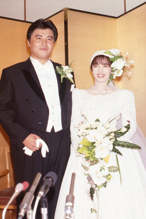 結婚式での渡辺徹さん（1987年10月14日）